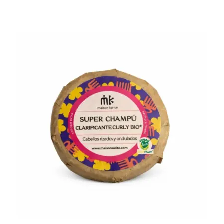 Maison Karité Solido Super Champú Clarificante CurlyBio Papel Kraft 75g